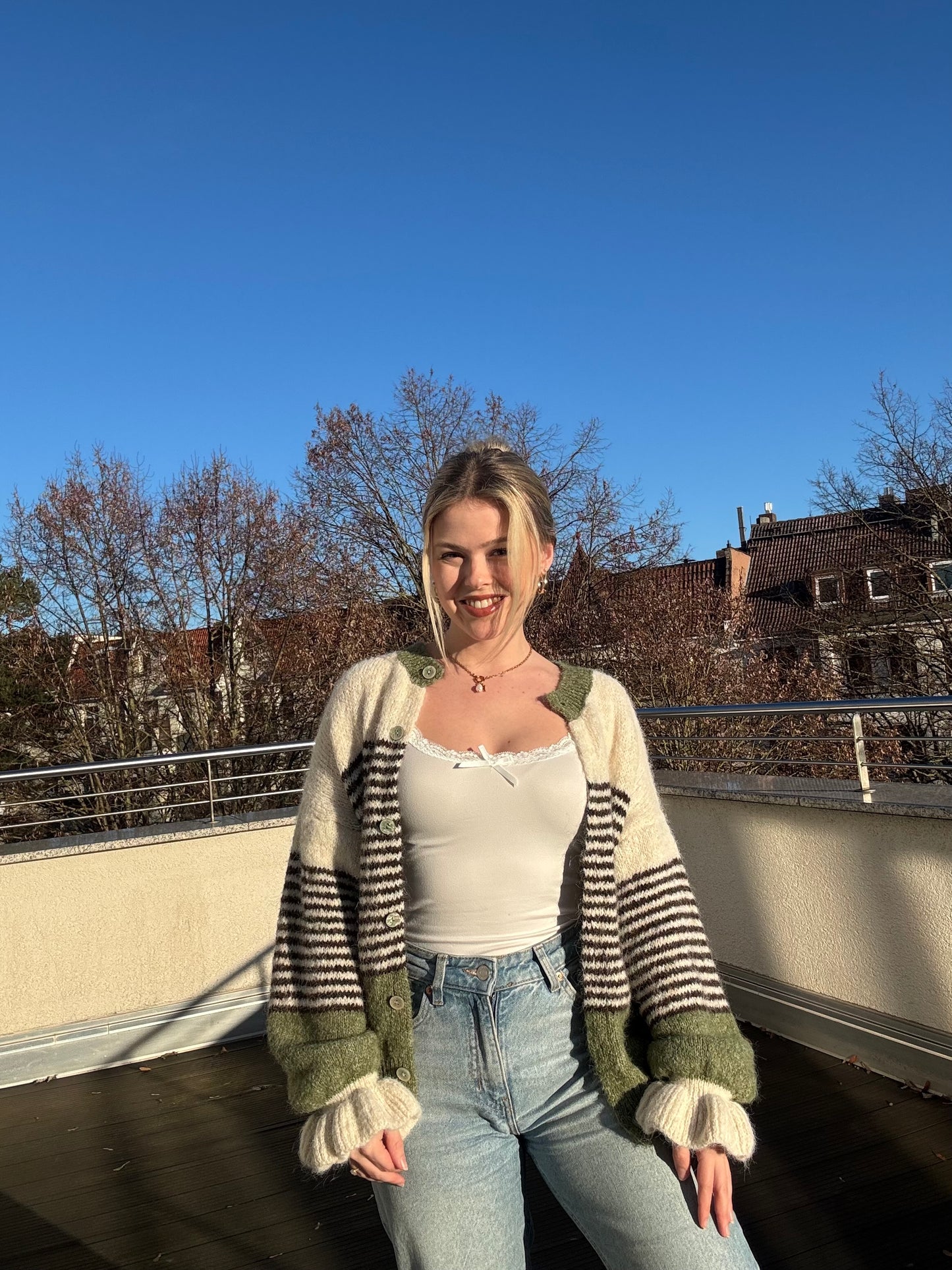 Green Tulip Cardigan