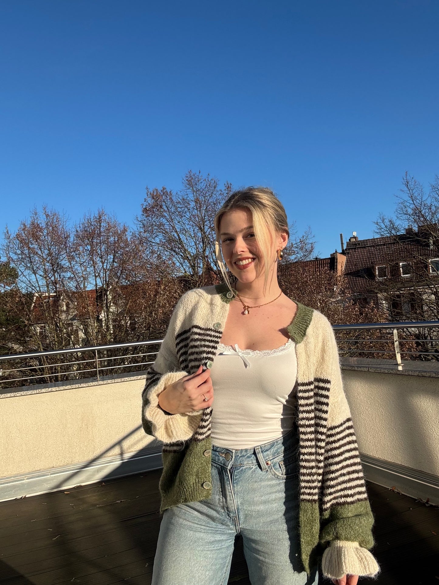 Green Tulip Cardigan