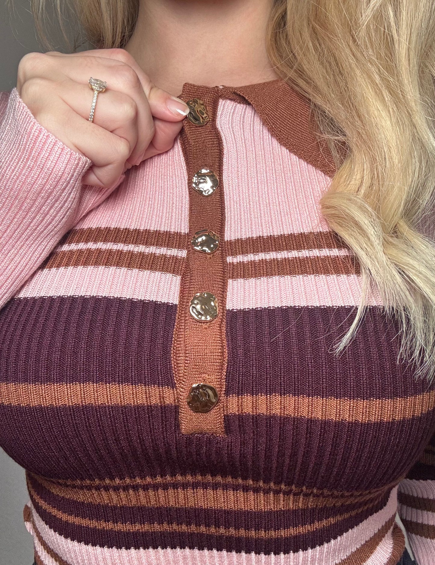 Body Pink Hazelnut Stripes