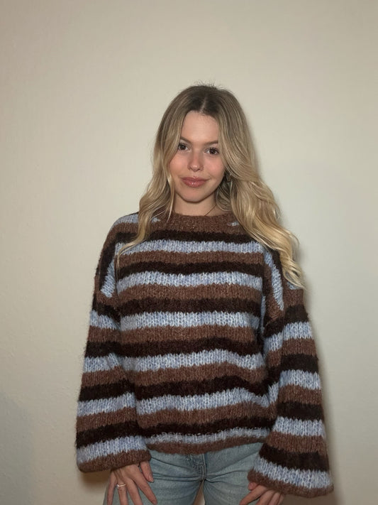 Pullover Iced Mocha Stripes