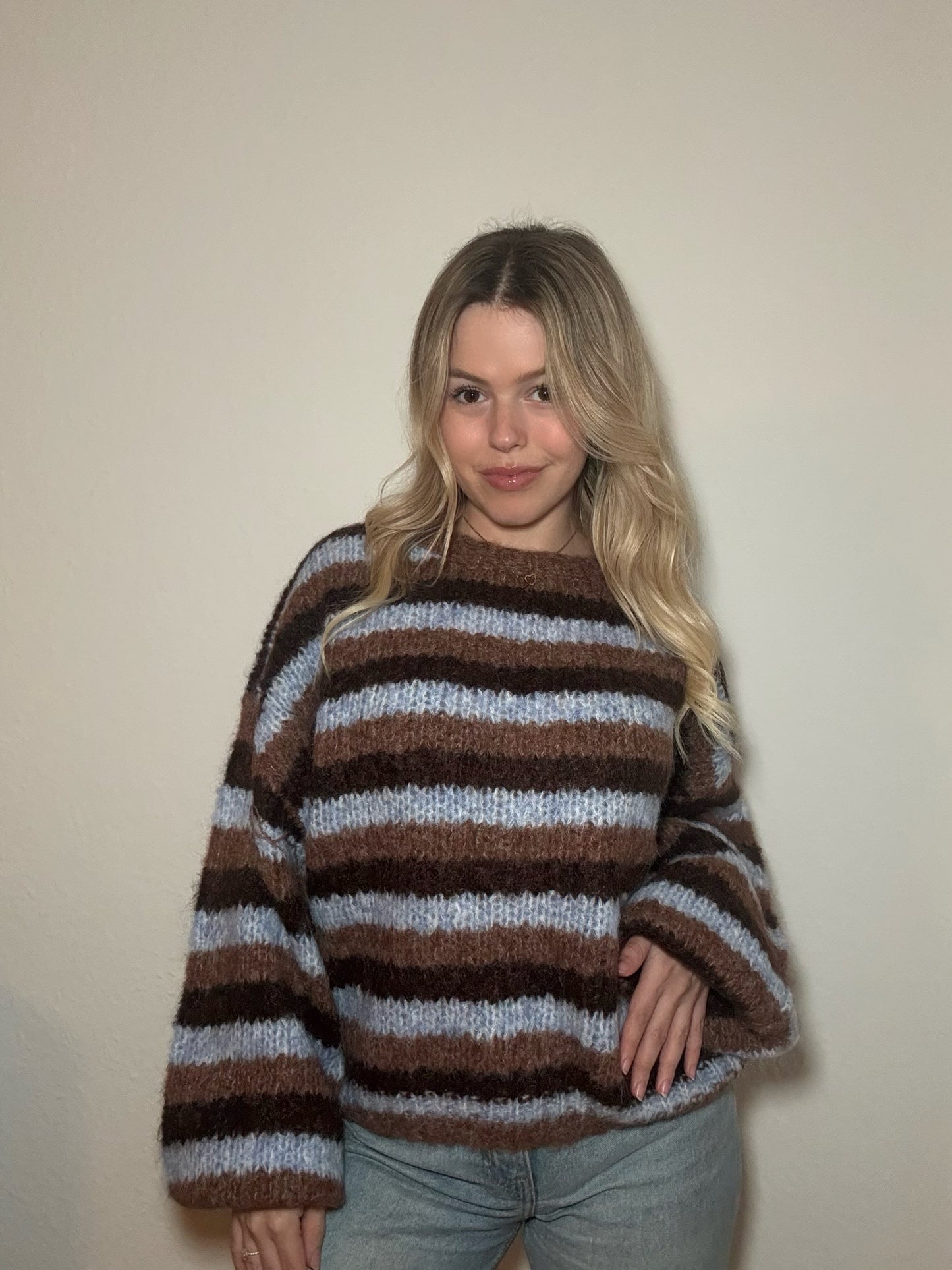Pullover Iced Mocha Stripes