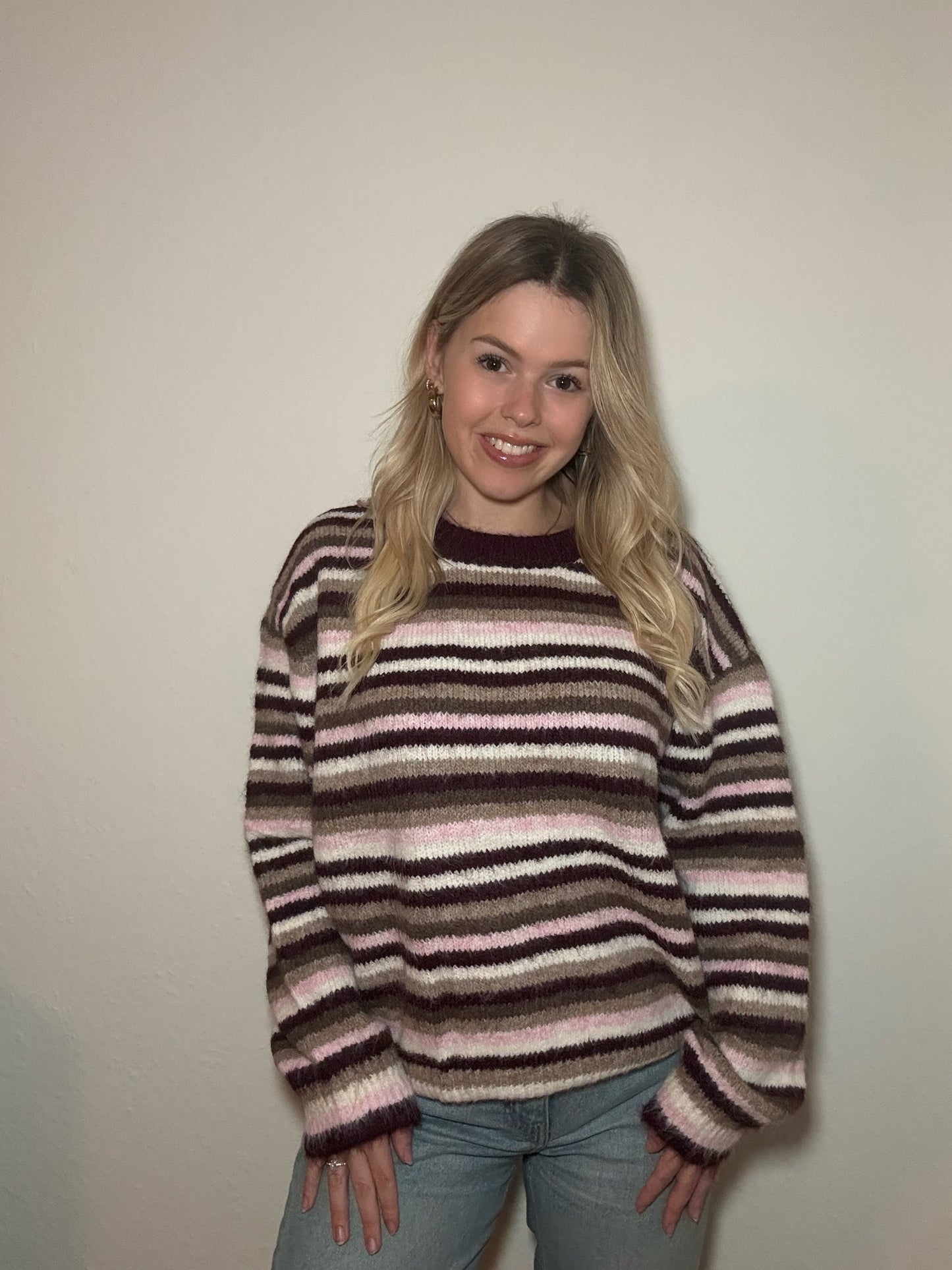 Pullover Berry Tiramisu Stripes